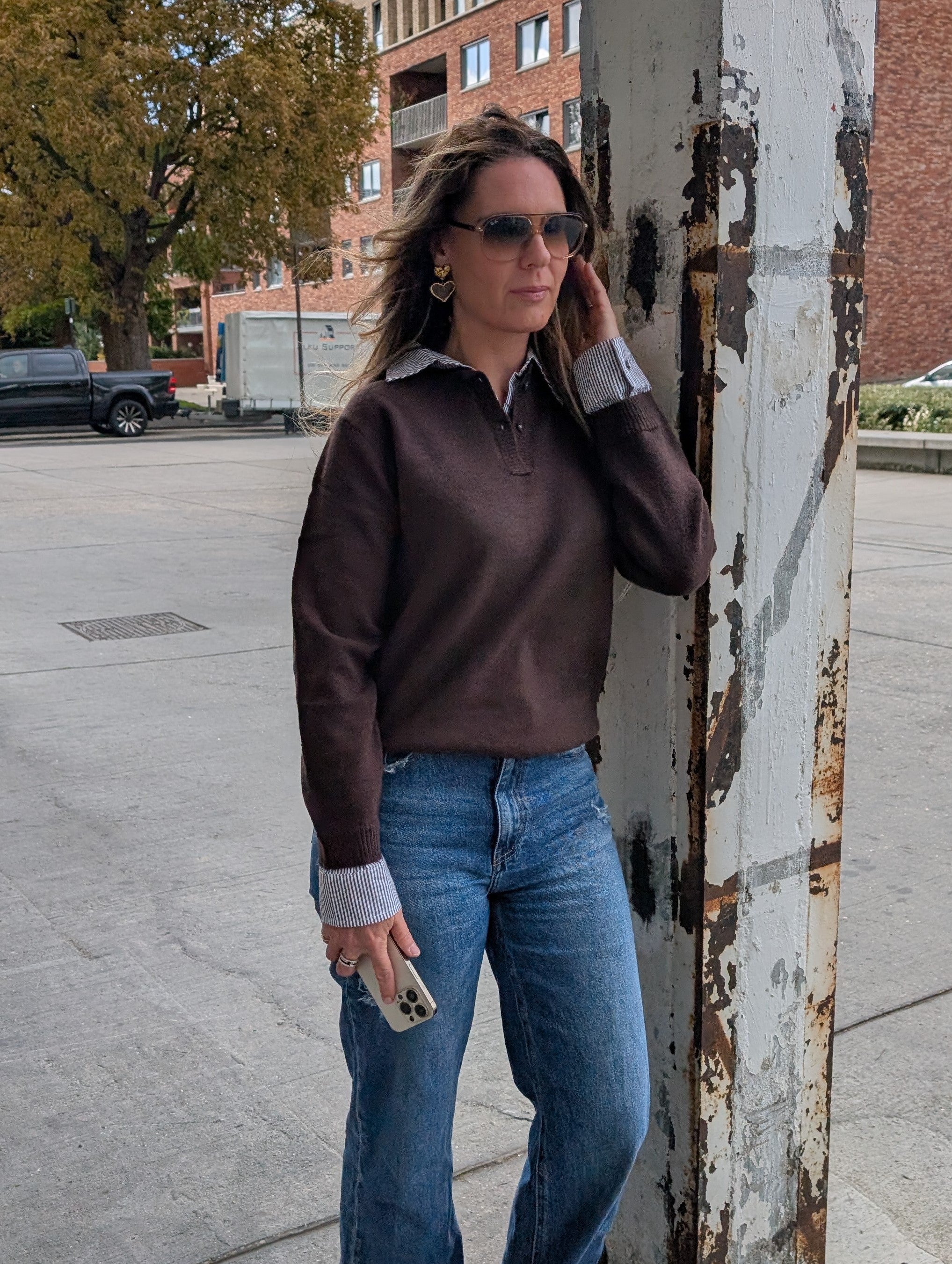 Blouse Sweater Pippa Bruin
