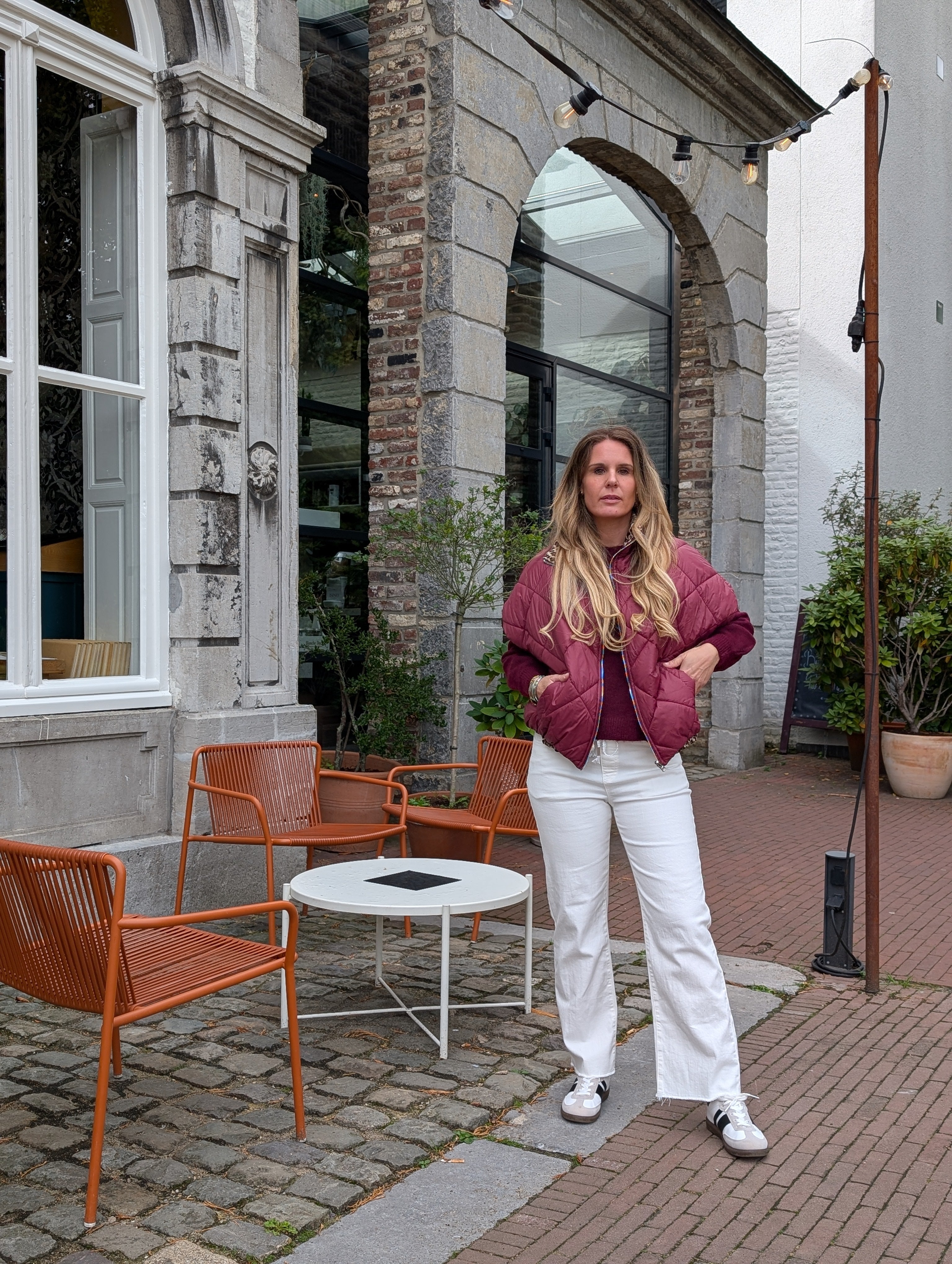 Jeans wit met koortje