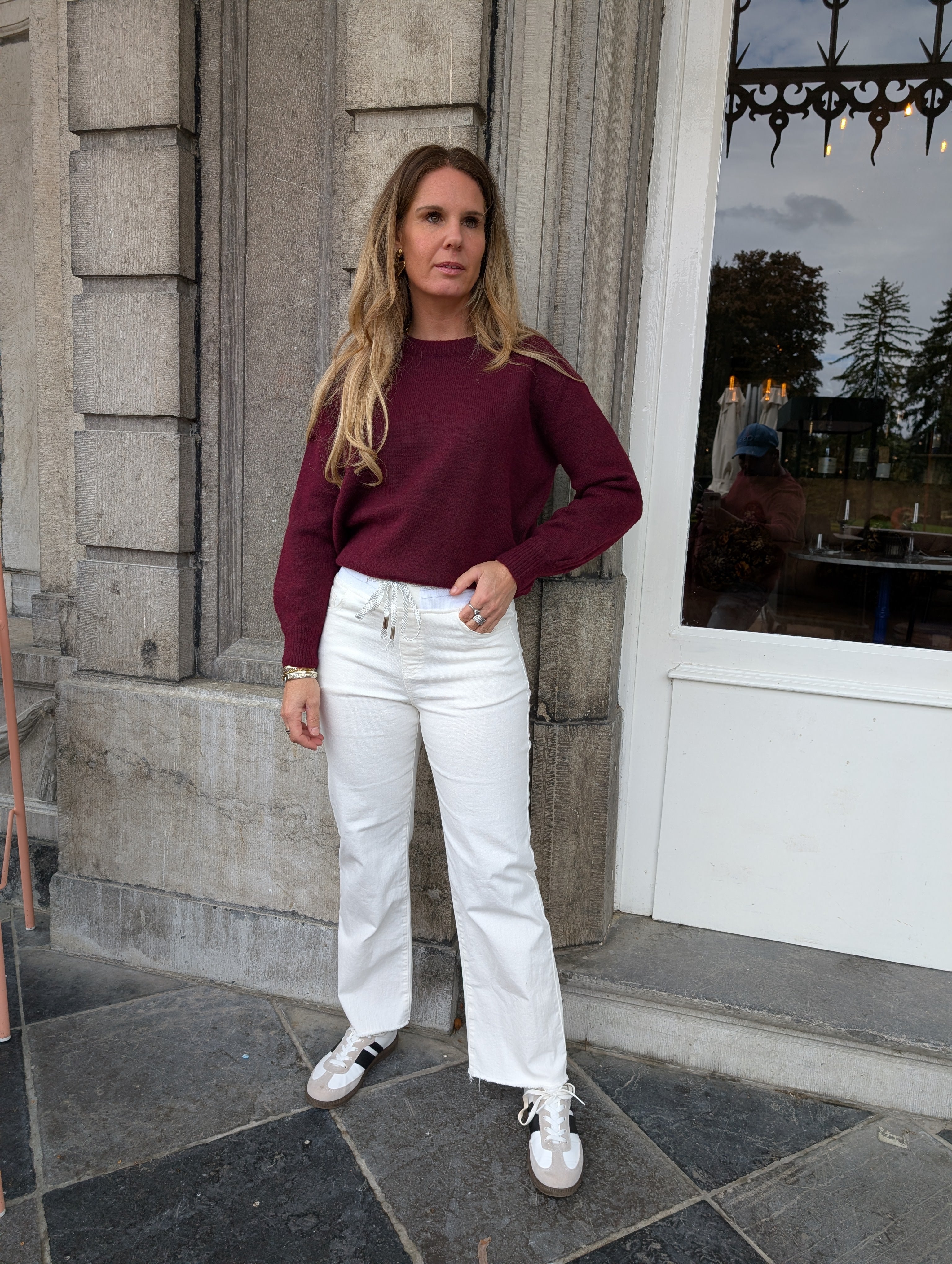 Jeans wit met koortje
