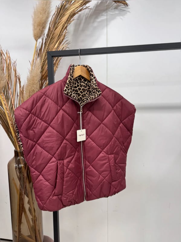 Gewatteerde Bodywarmer Burgundy