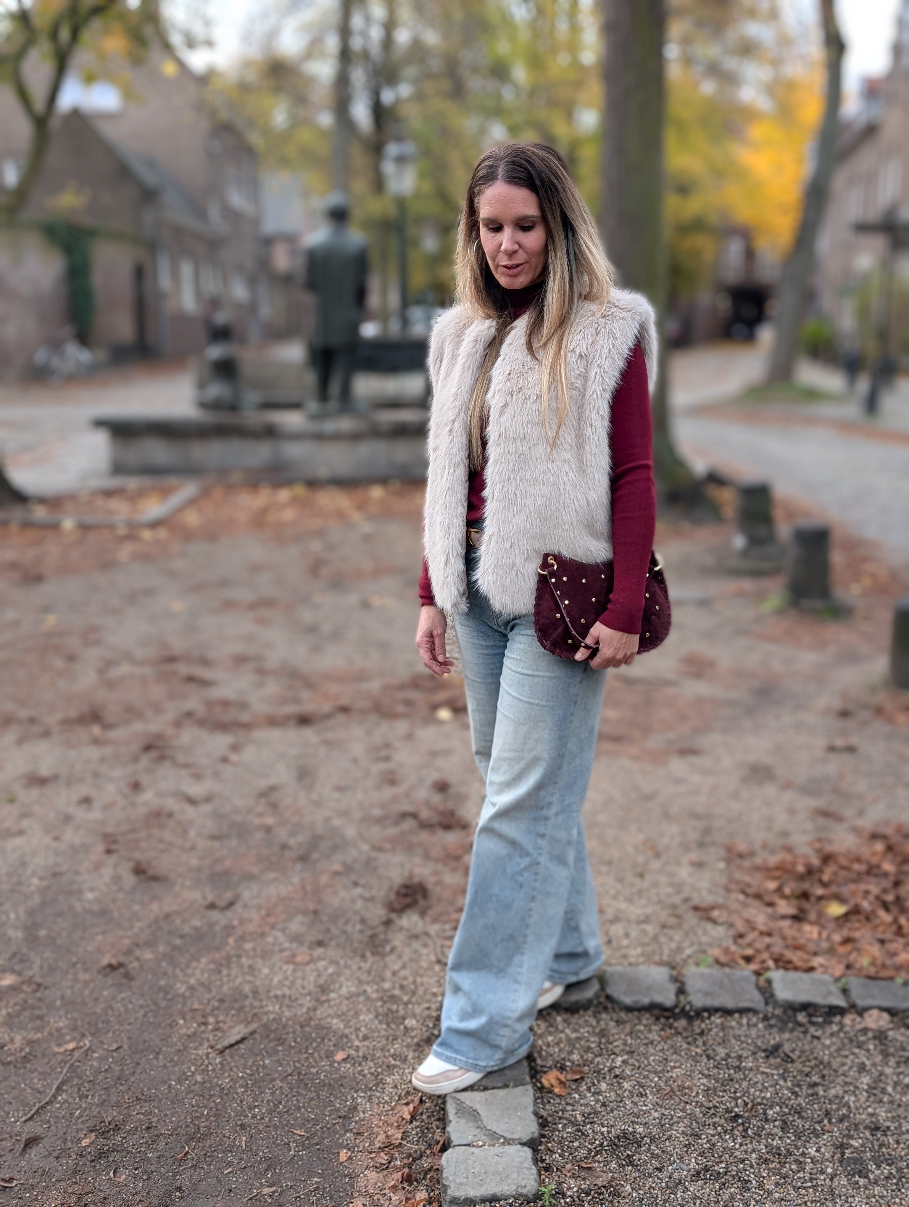 Basic turtle nek trui bordeaux