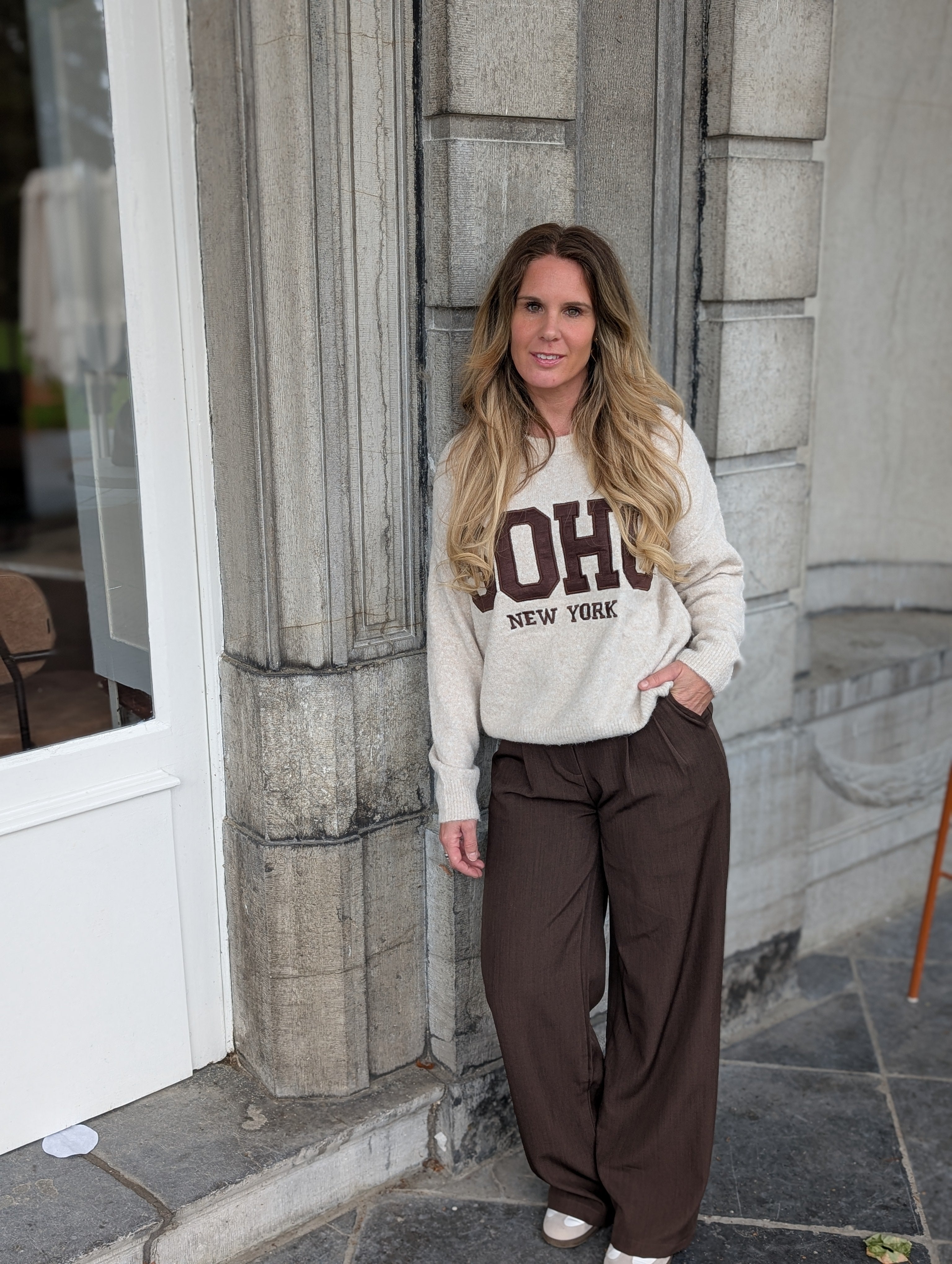 Pantalon Pippa bruin