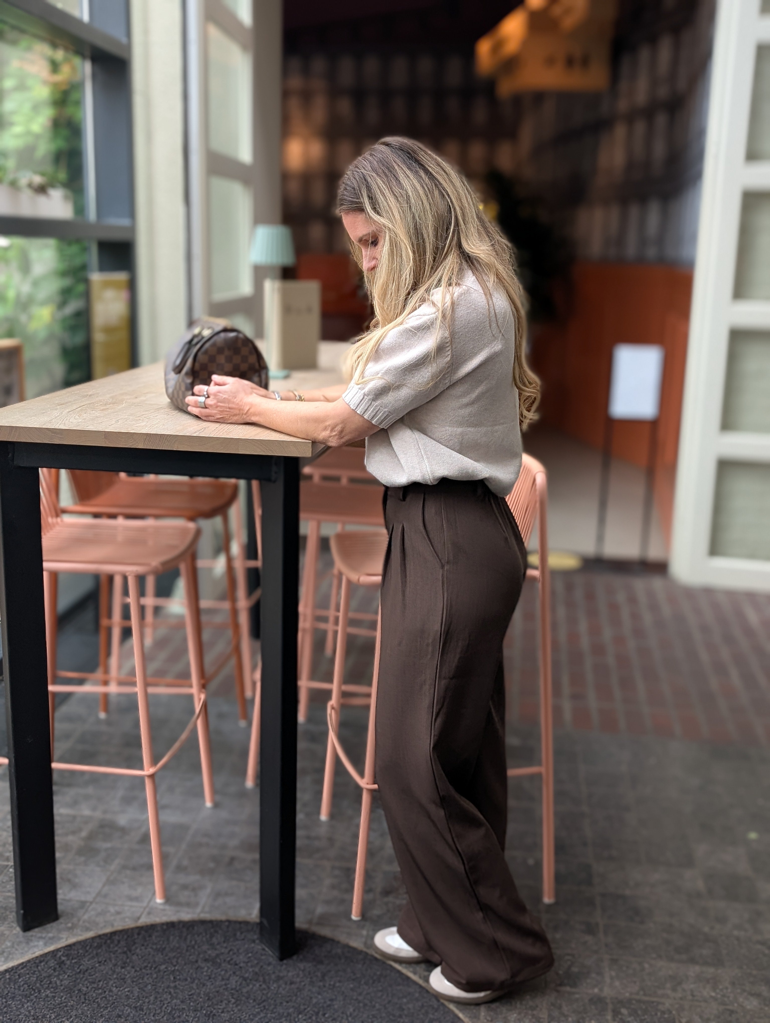 Pantalon Pippa bruin