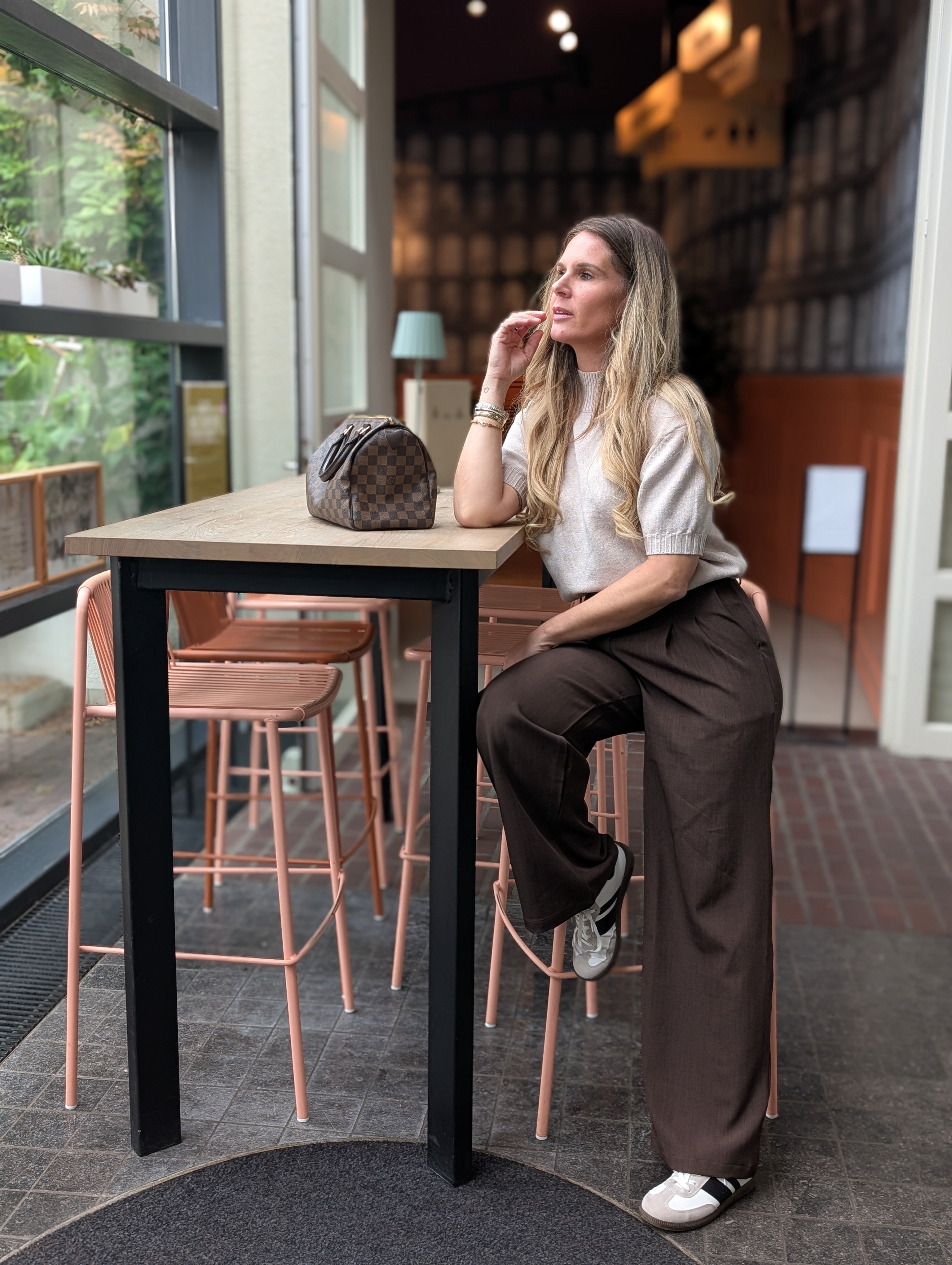 Pantalon Pippa bruin