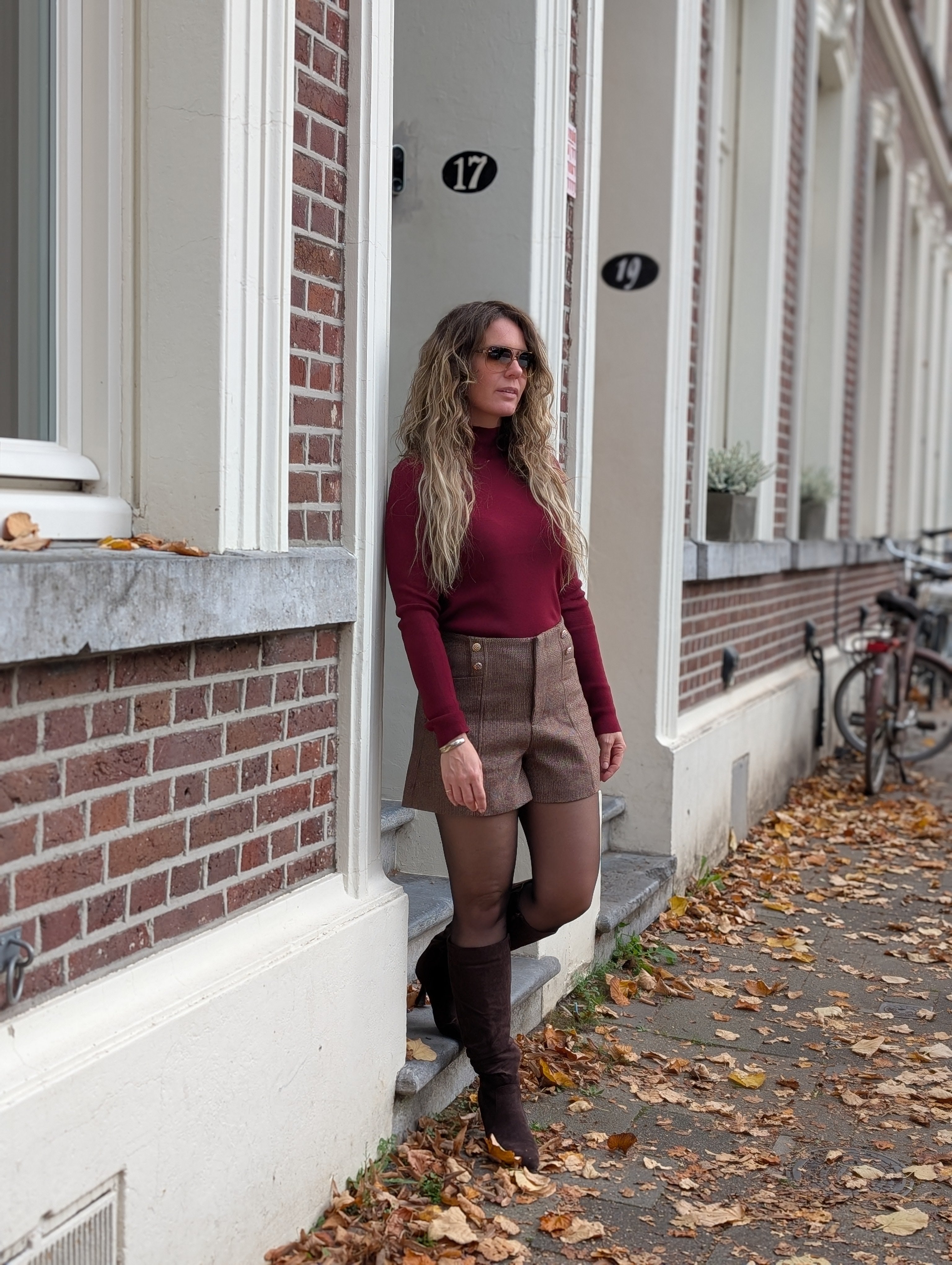 Basic turtle nek trui bordeaux
