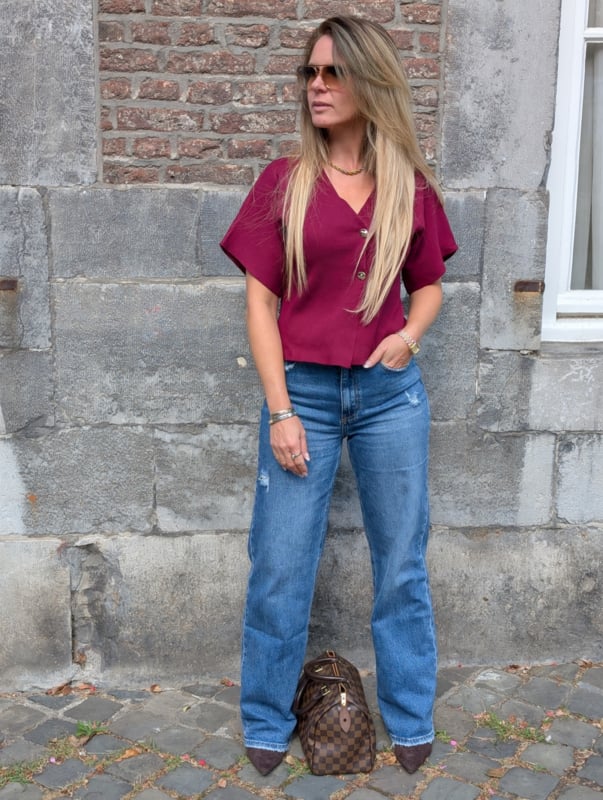 Top Nina Burgundy