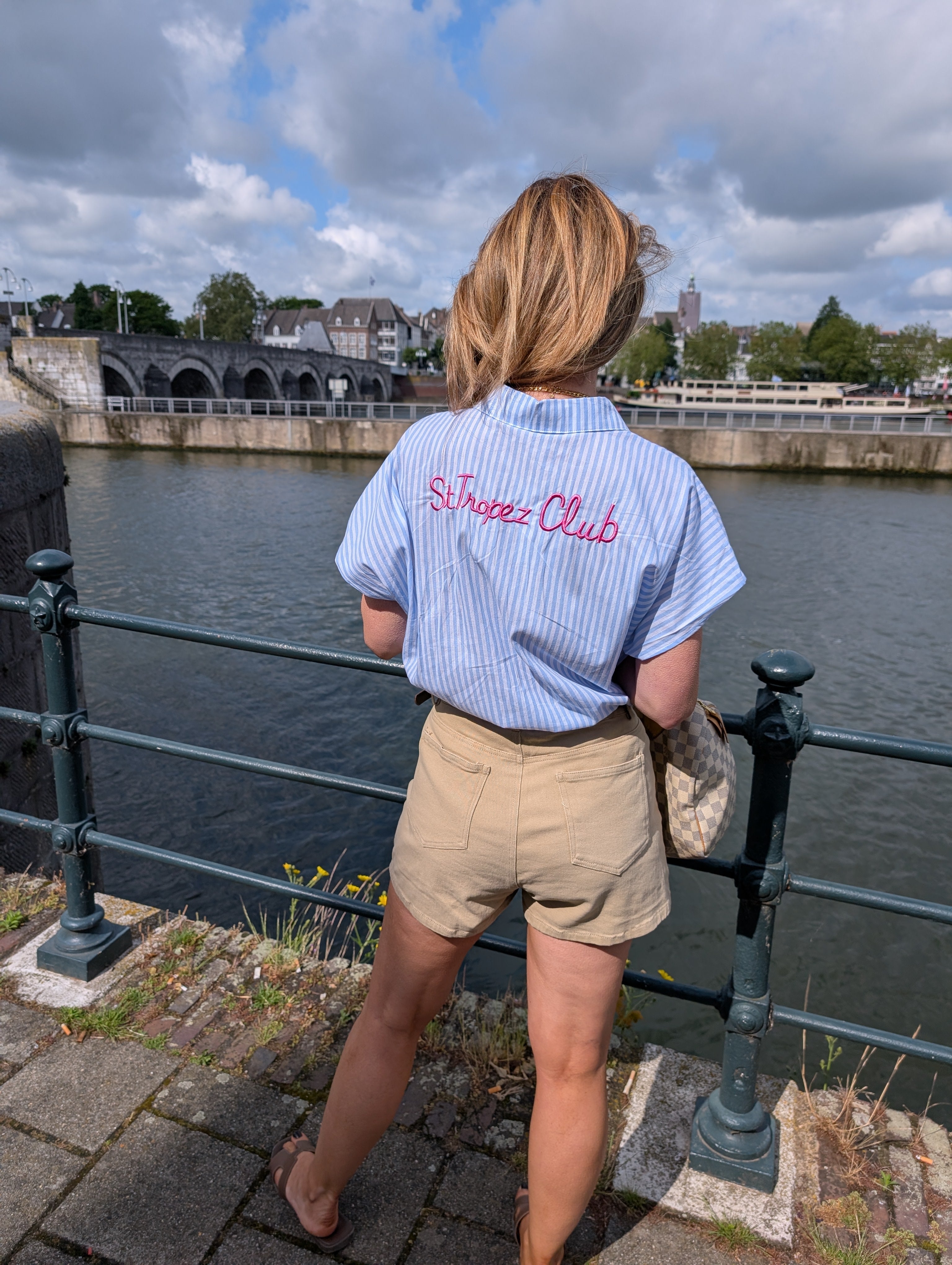St. Tropez Club Striped Blouse