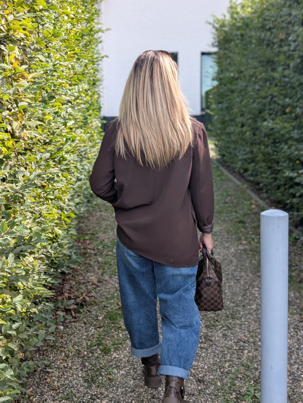Oversized Tailored Blazer – Chocolate Brown
