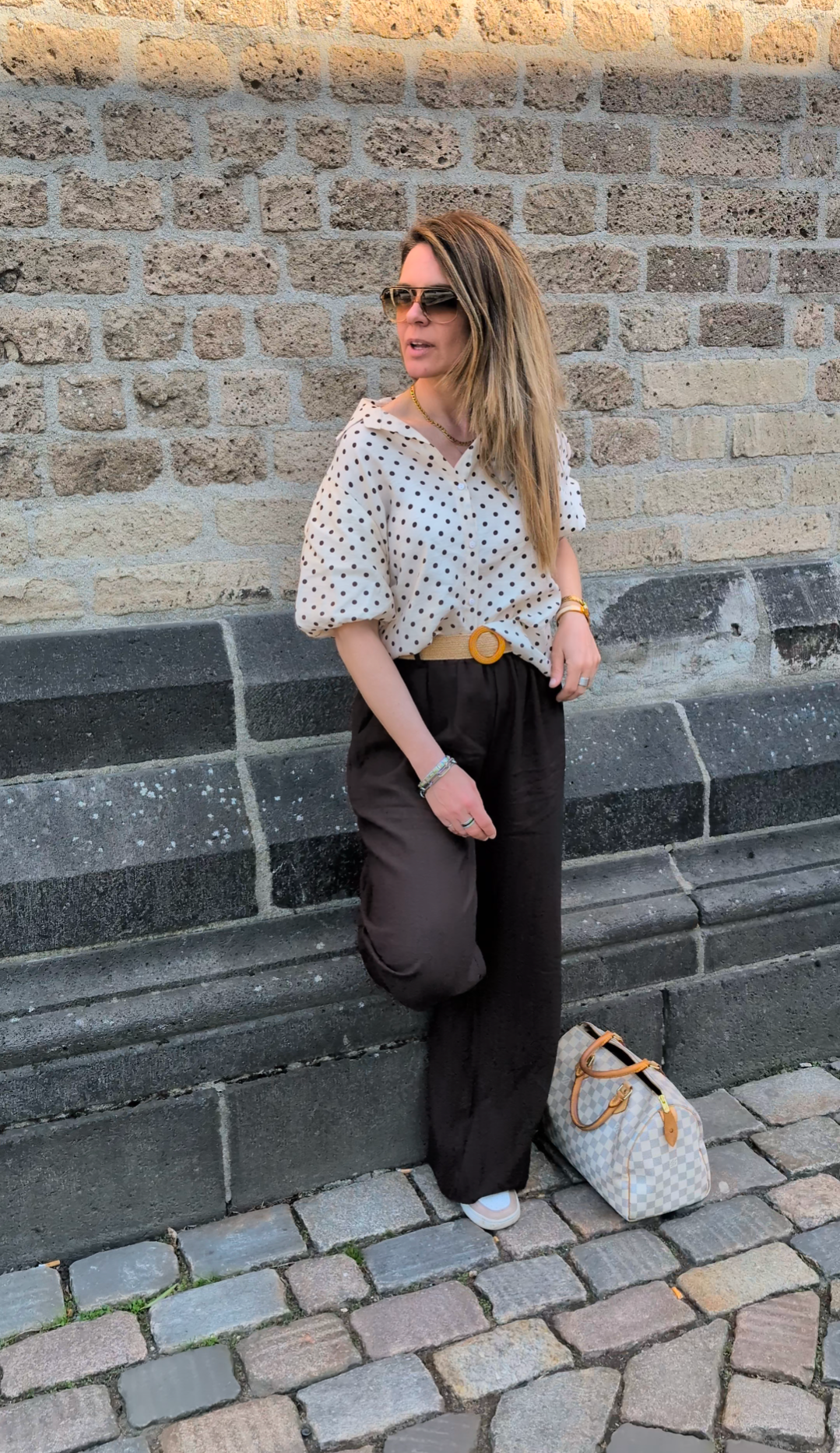Linnen-Look Wijde Pijpen Broek