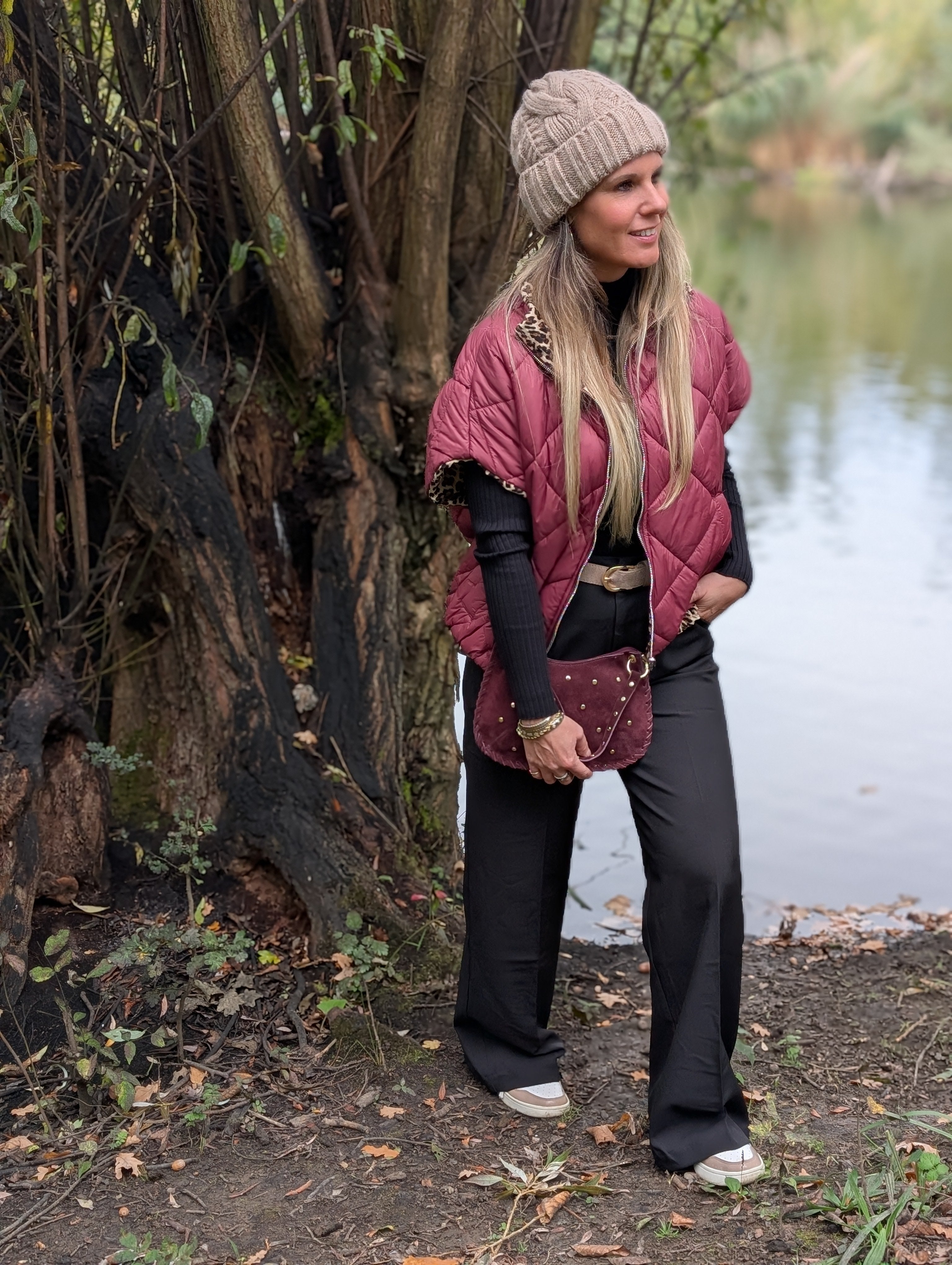 Gewatteerde Bodywarmer Burgundy