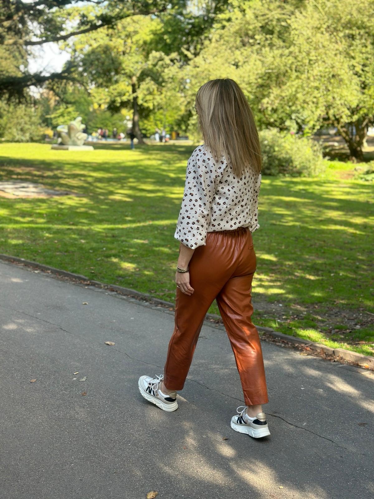 Leather Pants Cognac
