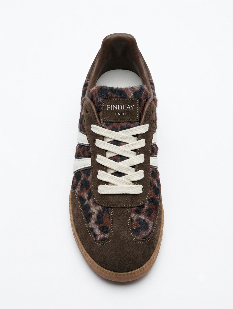 Leopard Suedine Sneakers