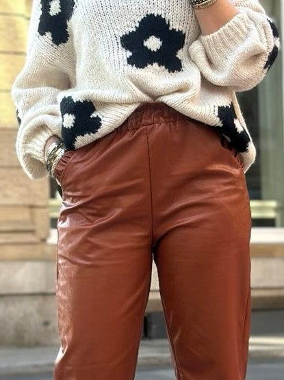 Leather Pants Cognac