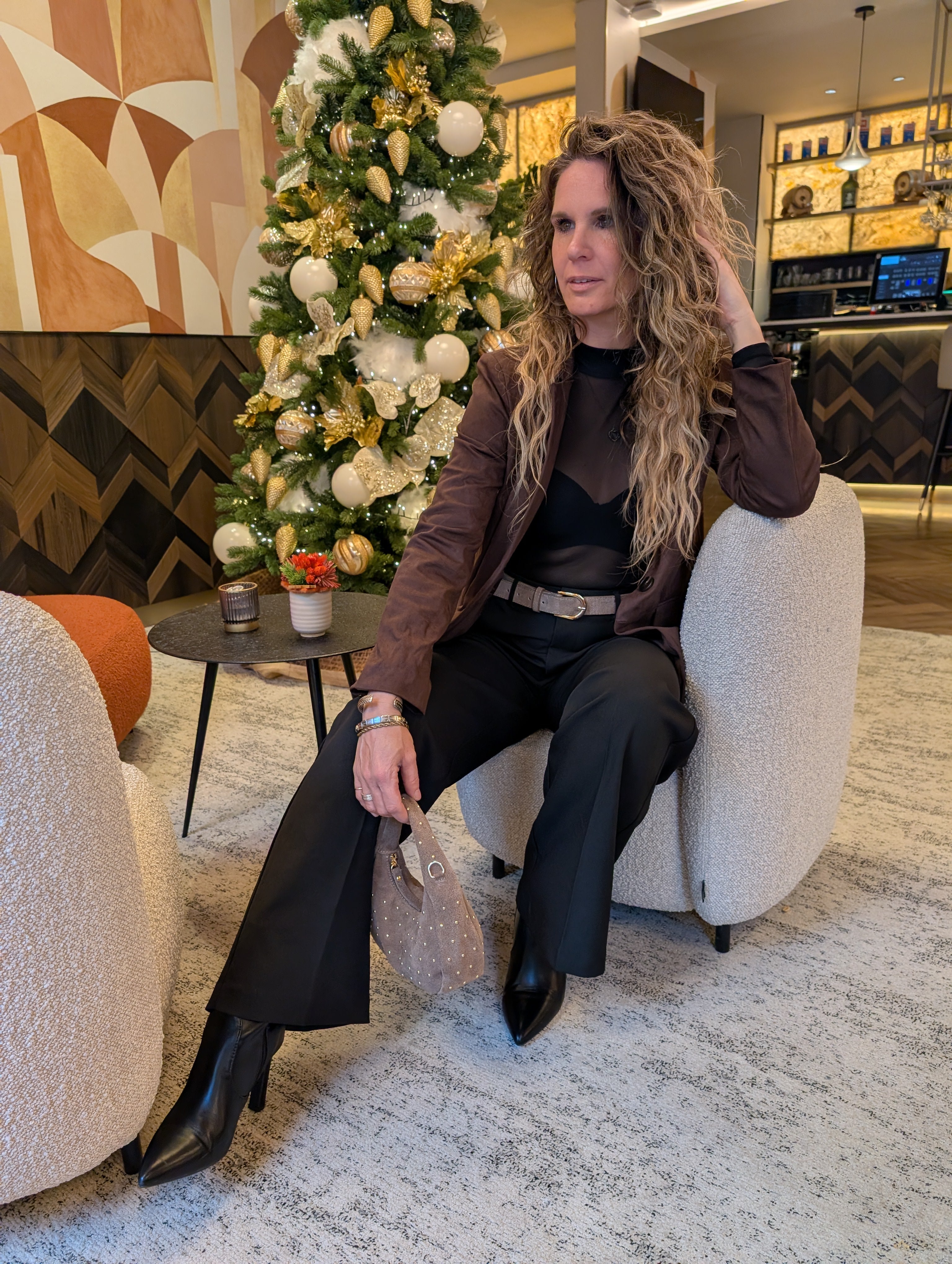 Oversized Bruine Blazer