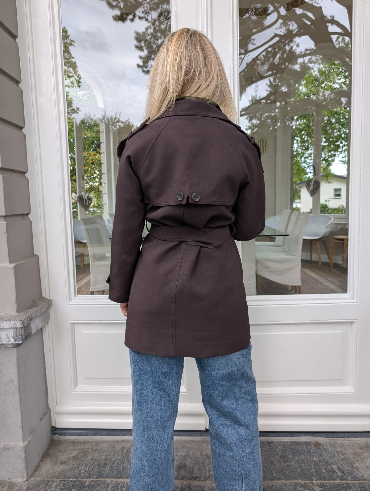 Klassieke Double-Breasted Trenchcoat – Espressobruin