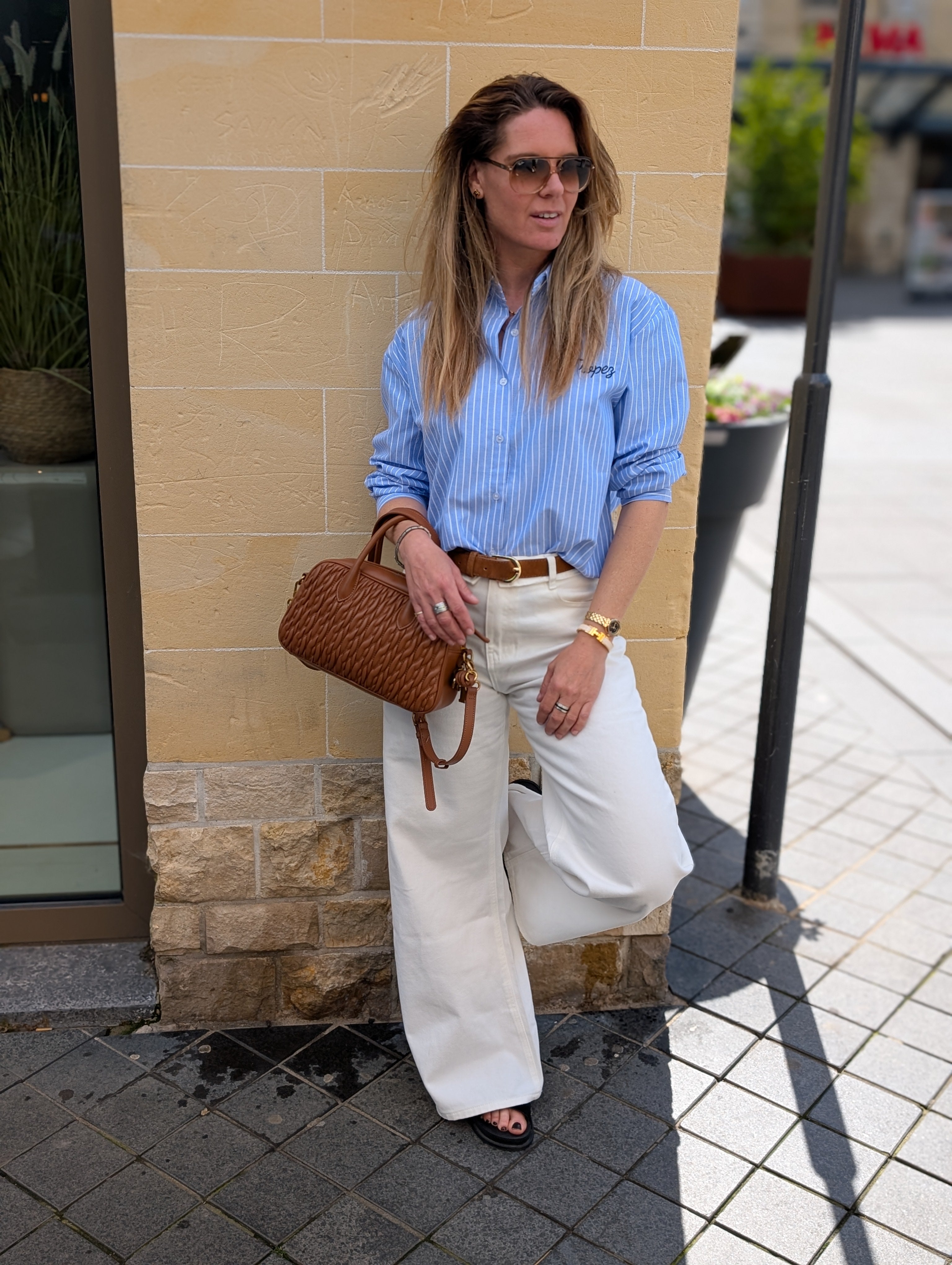 Oversized Gestreepte Blouse 'St. Tropez' – Blauw / Wit