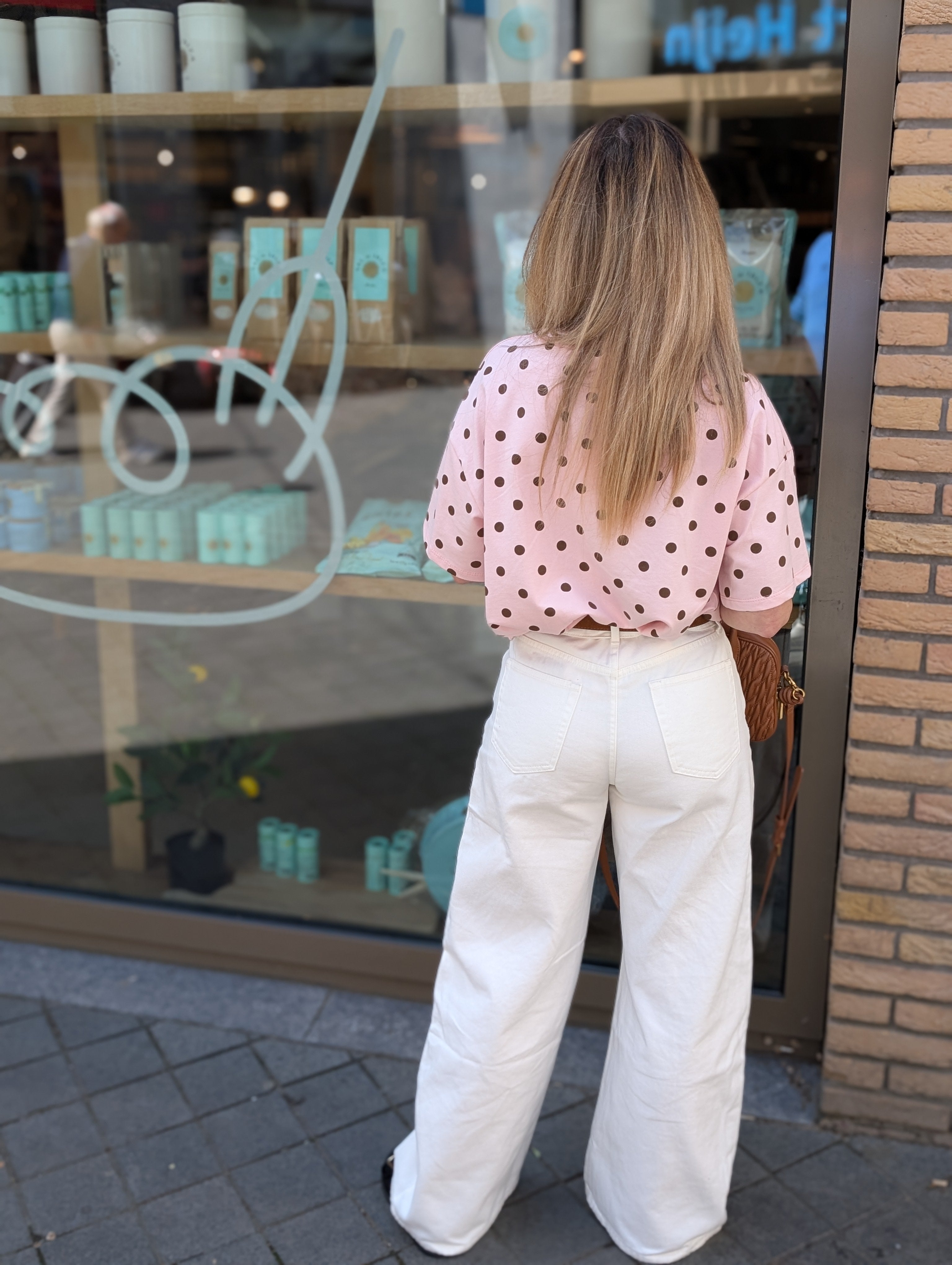 Trendy Witte Barrel Jeans