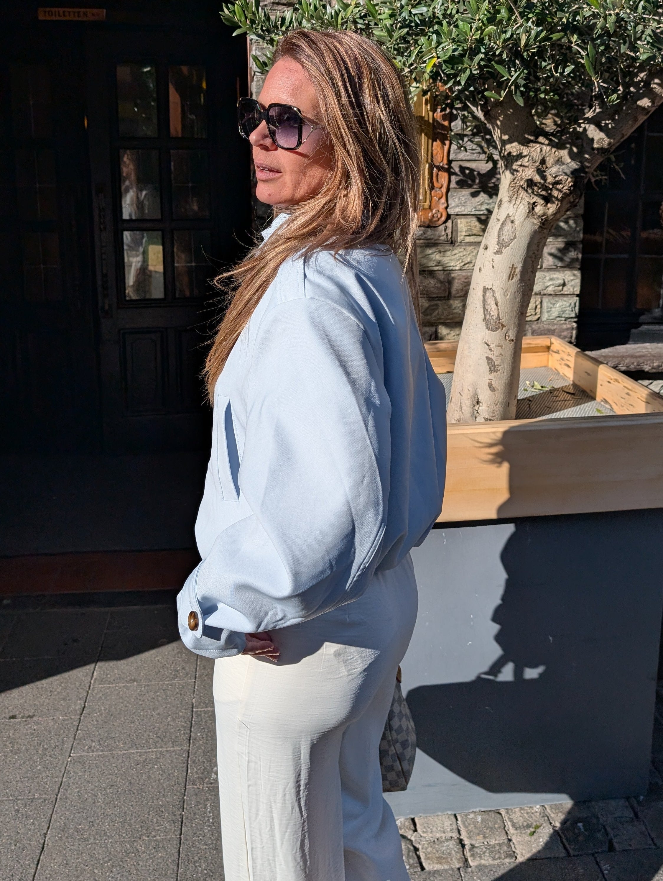 Trenchcoat hemels blauw