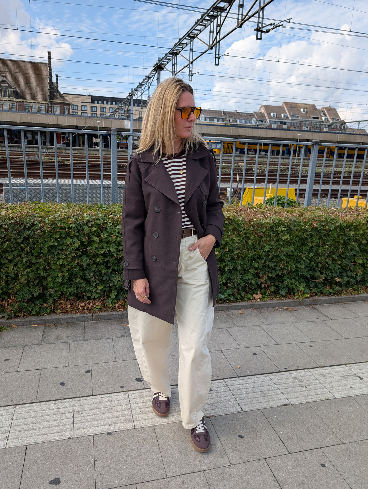 High Waist Barrel Leg met Riem – Ecru