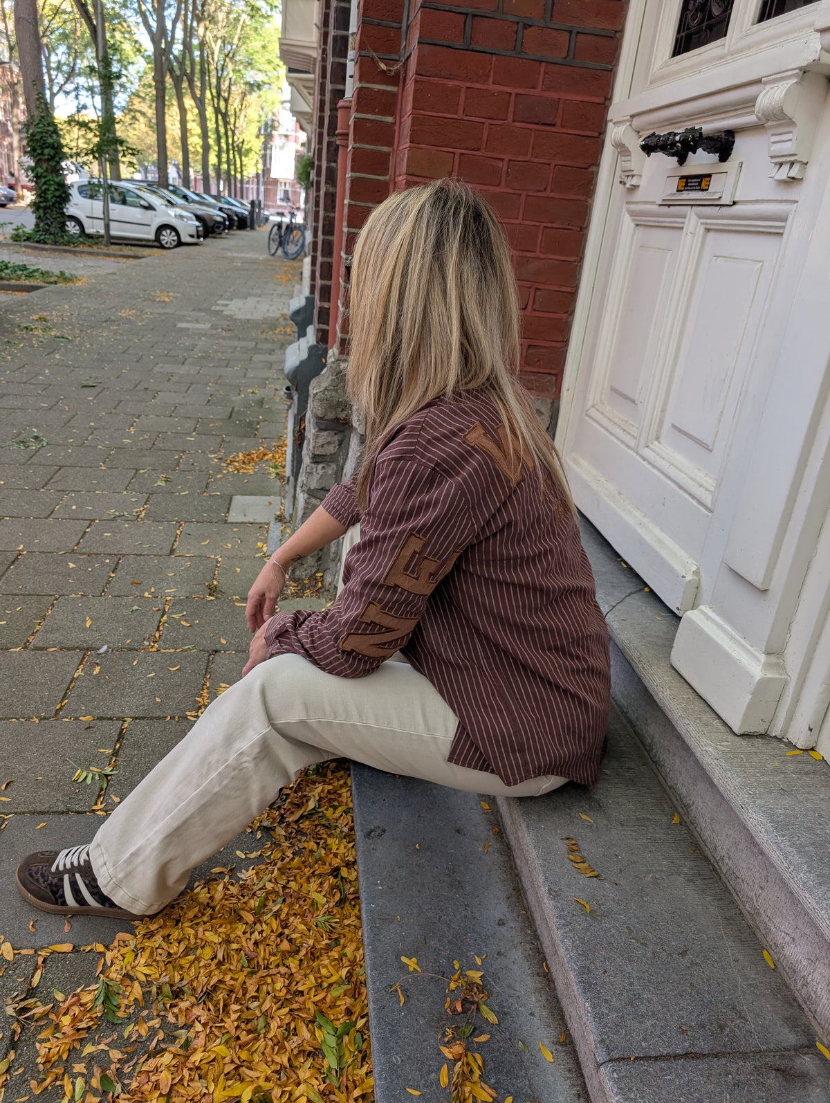 Beige High Waist Jeans Rechte fit