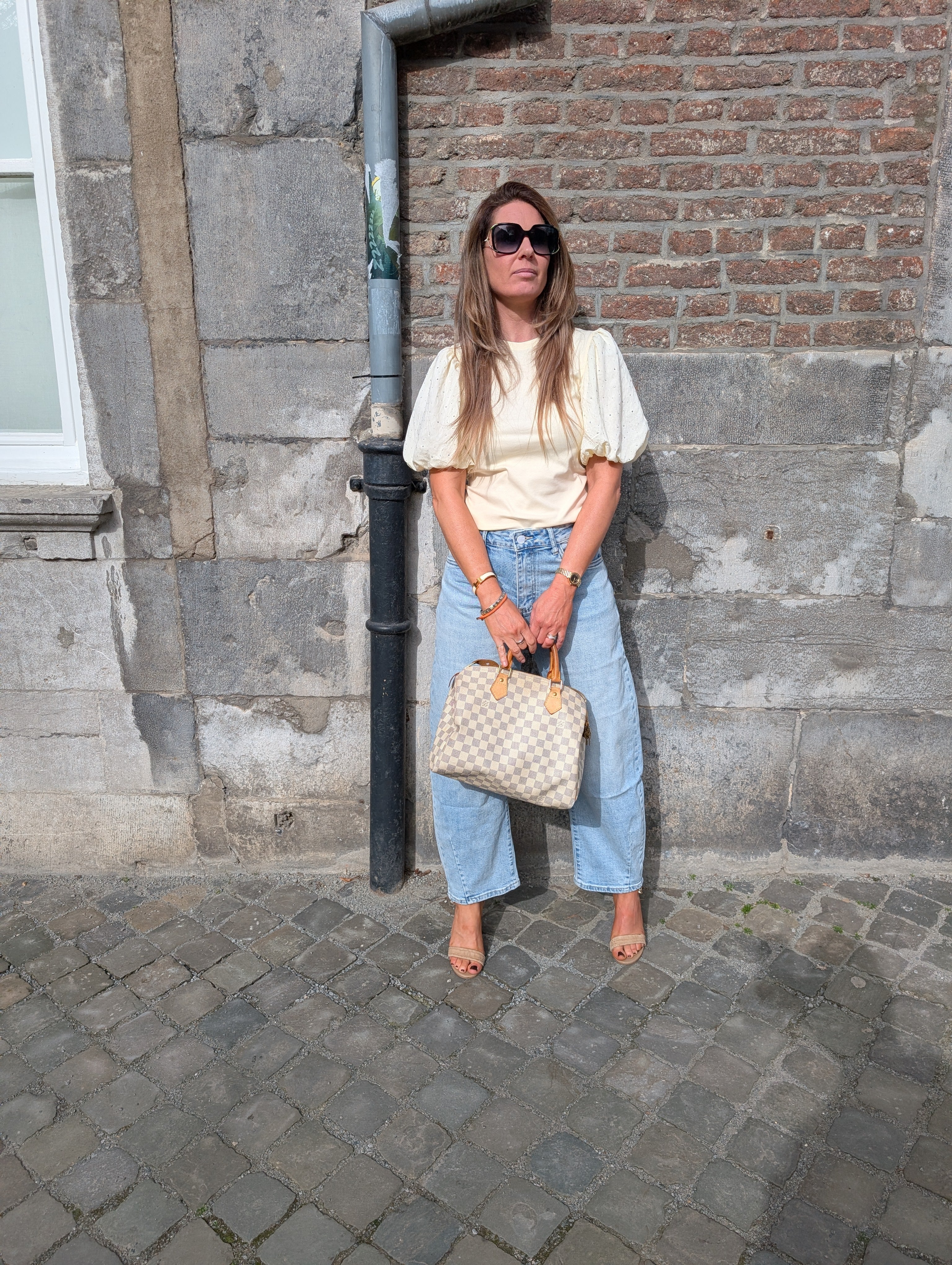 High Waist Barrel Jeans Light Blue