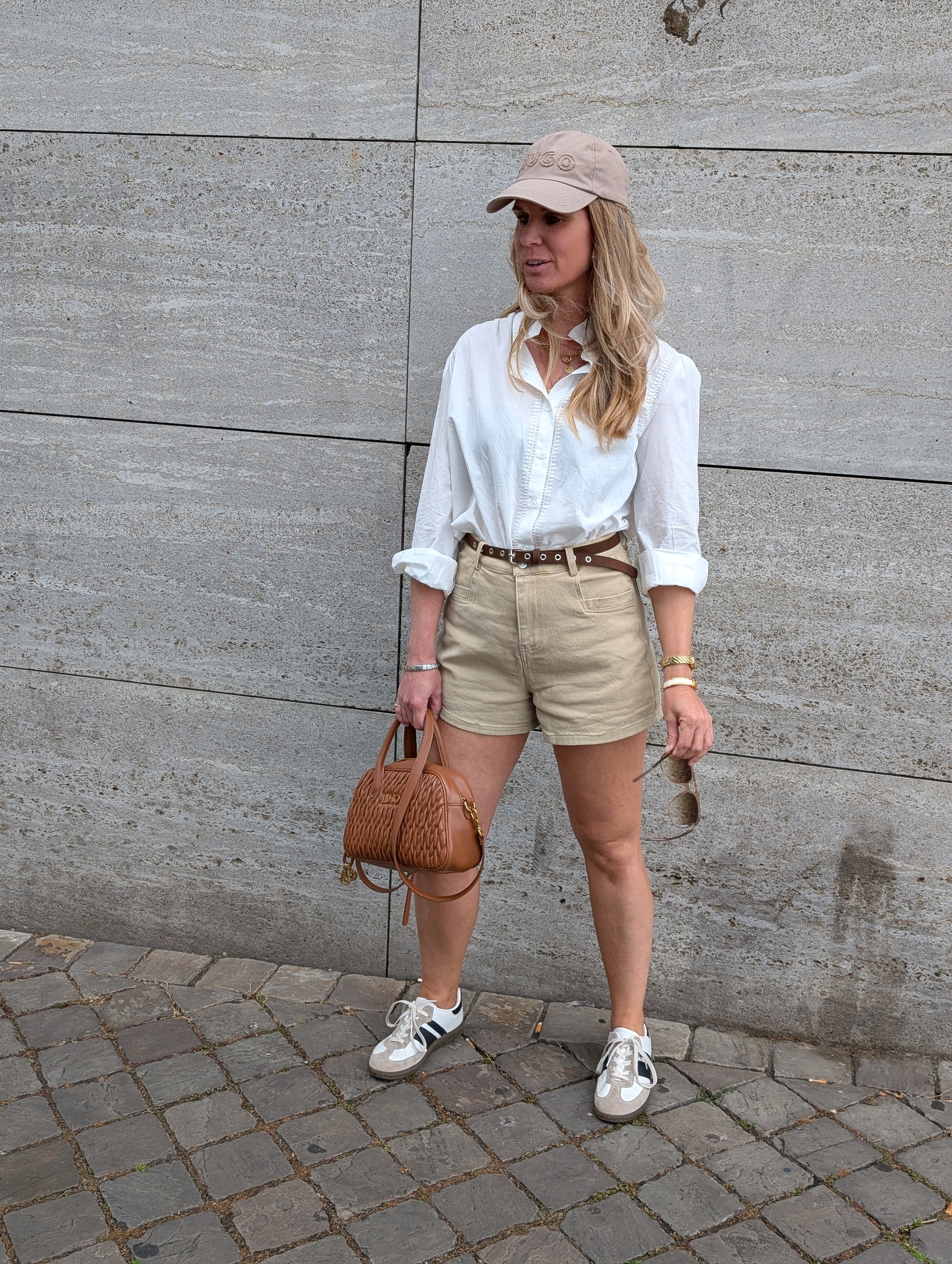 Witte Katoenen Dames BLouse met Ruches