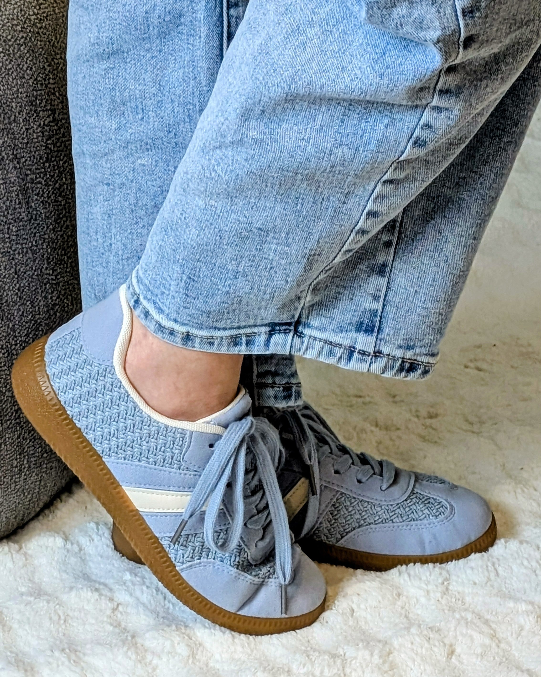 Lichtblauwe Dames Sneakers