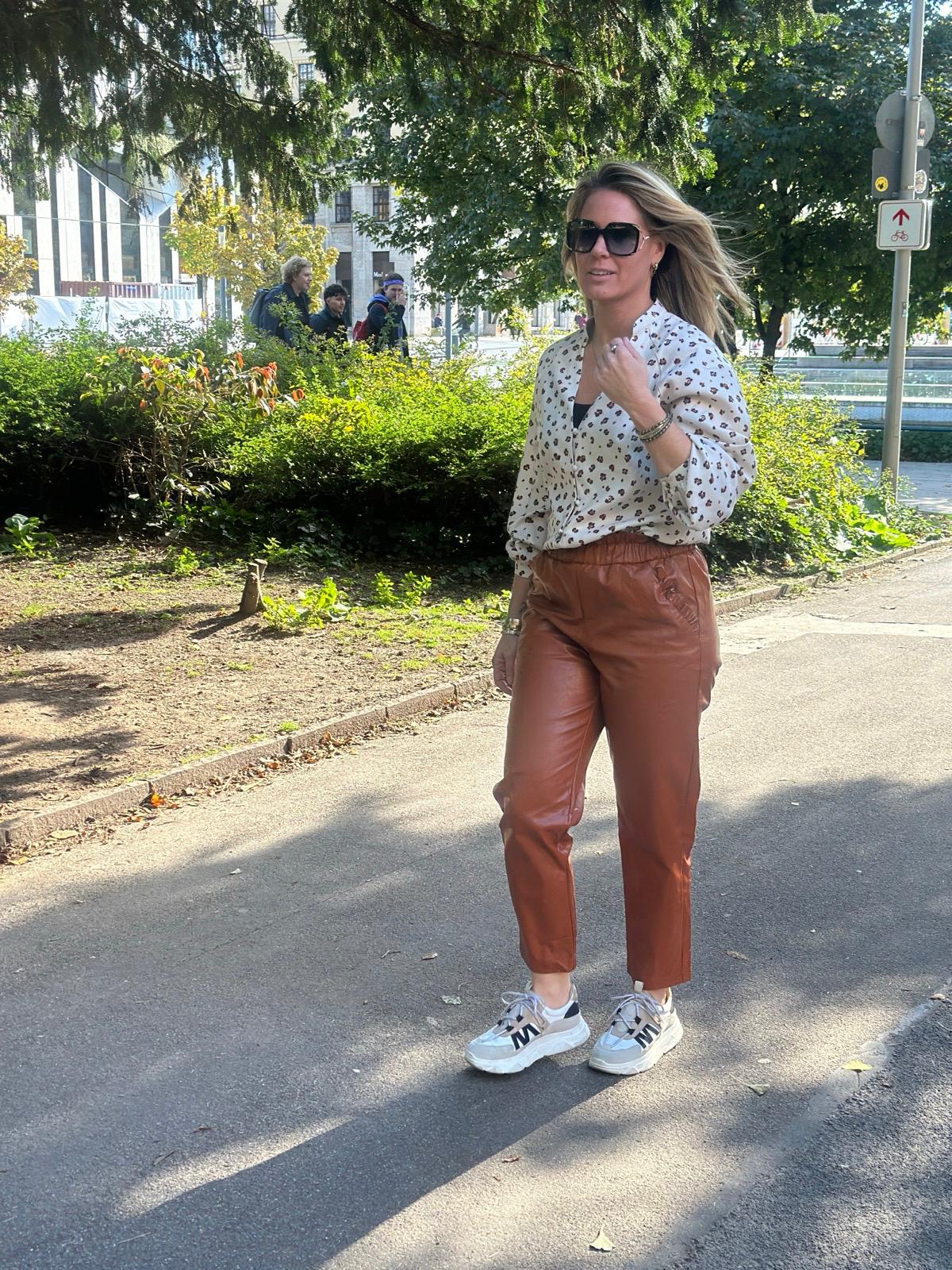 Leather Pants Cognac