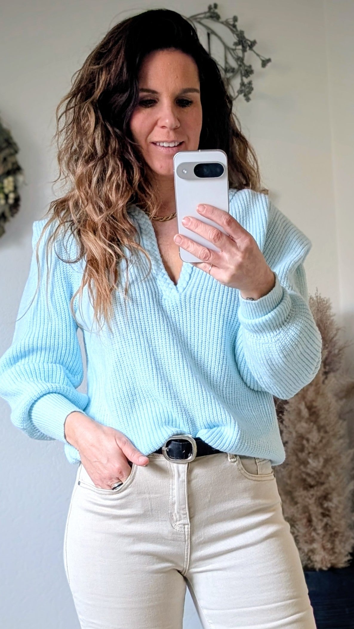 Baby Blue Statement Knit