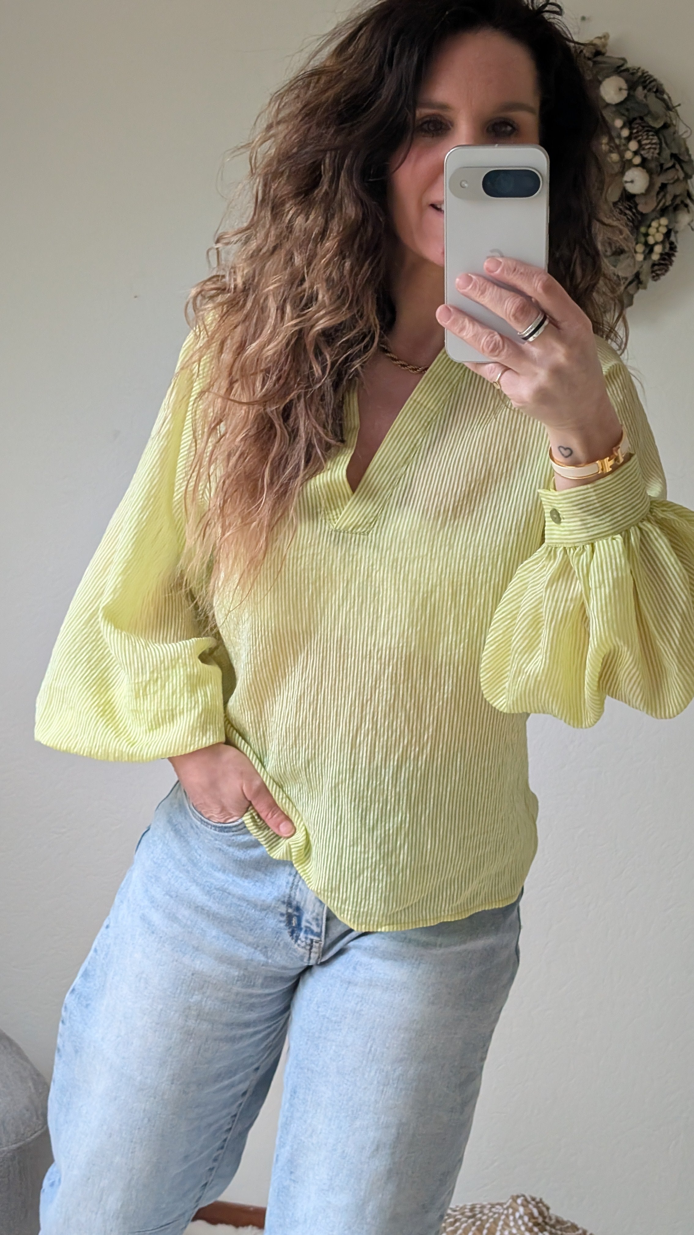 Jolie blouse met ballon mouwen