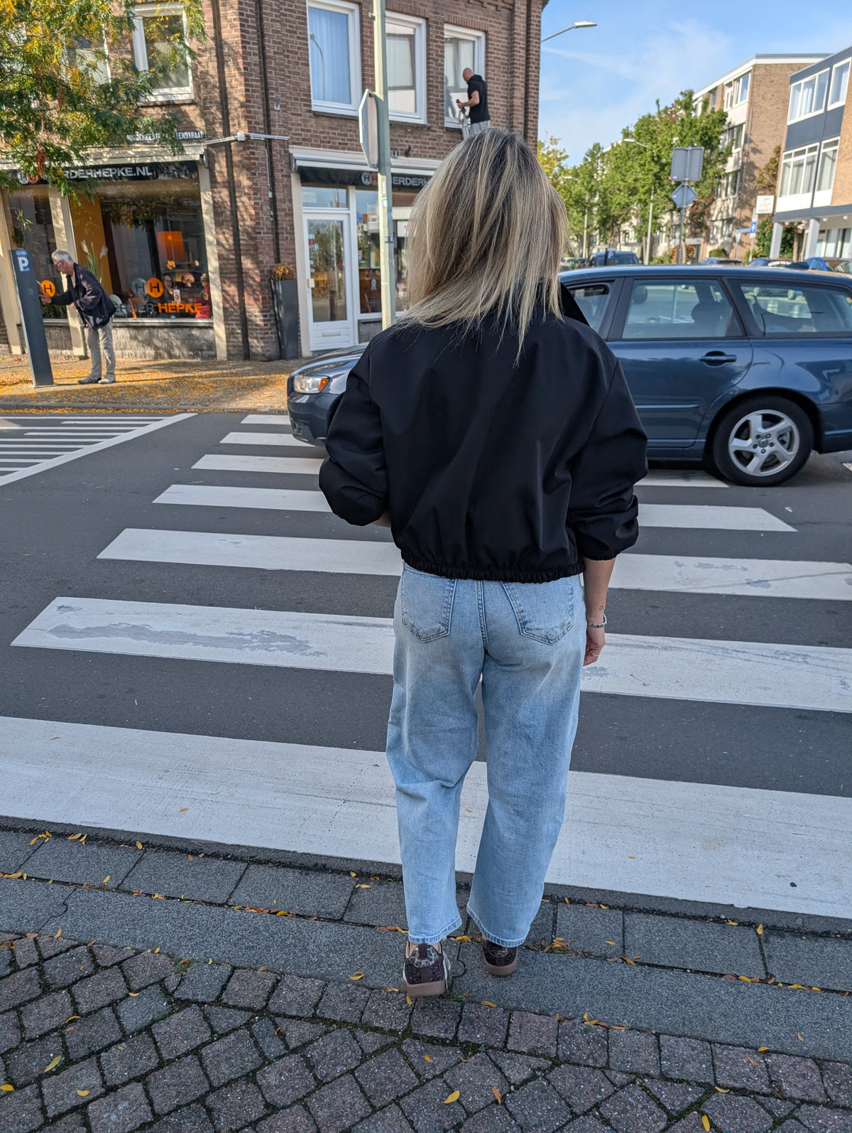 Cropped Trench Blazer Jasje – Zwart