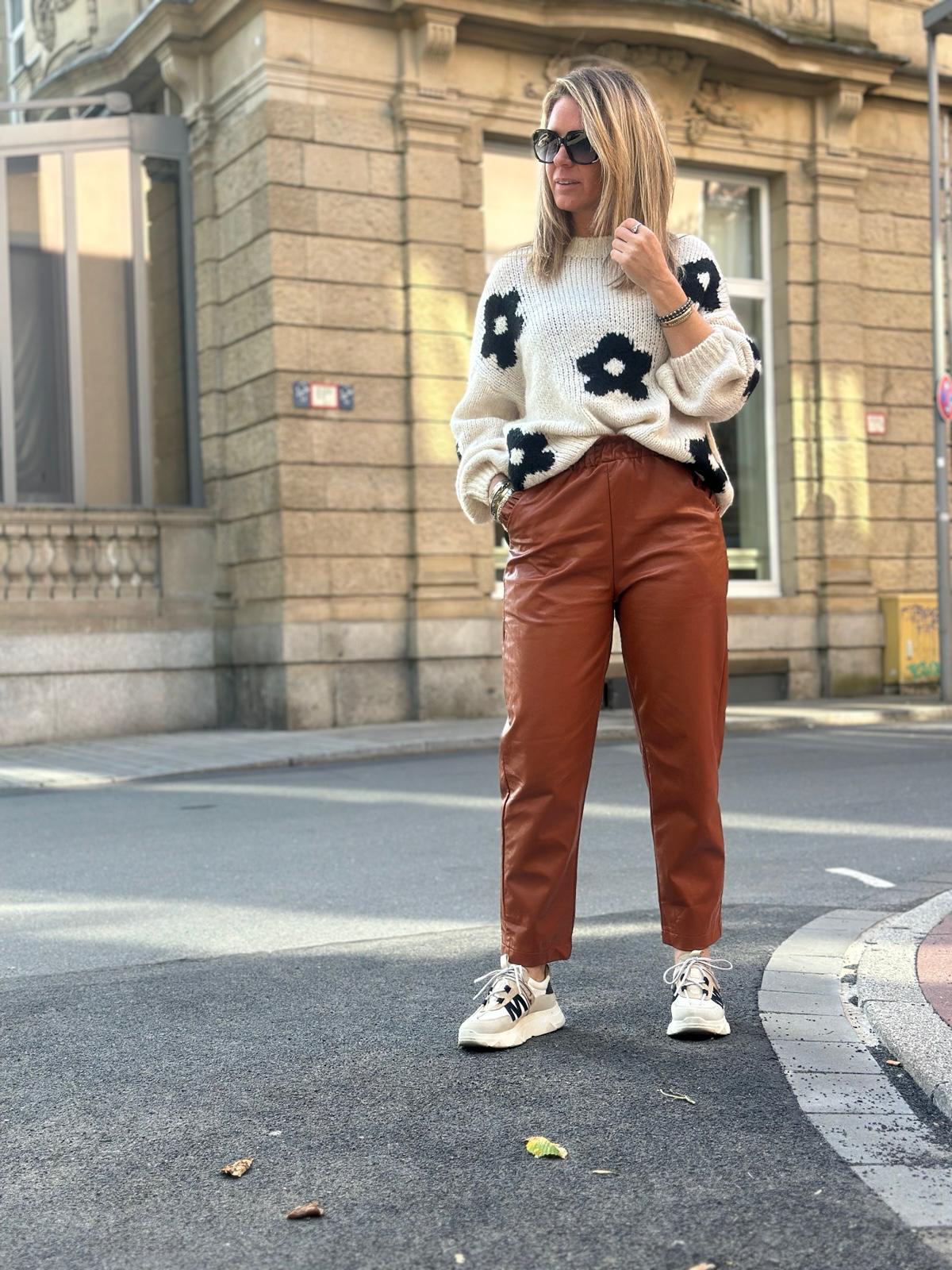 Leather Pants Cognac