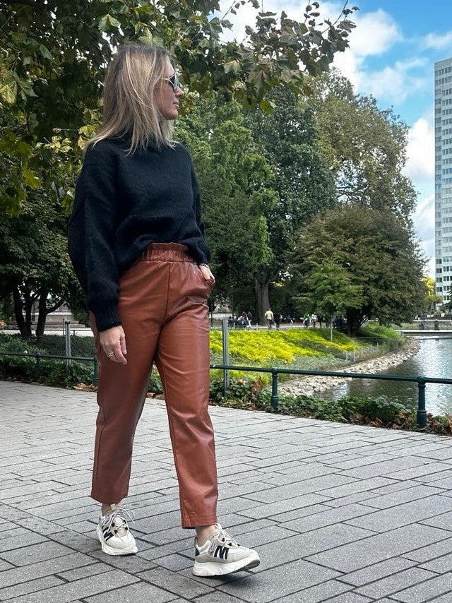 Leather Pants Cognac