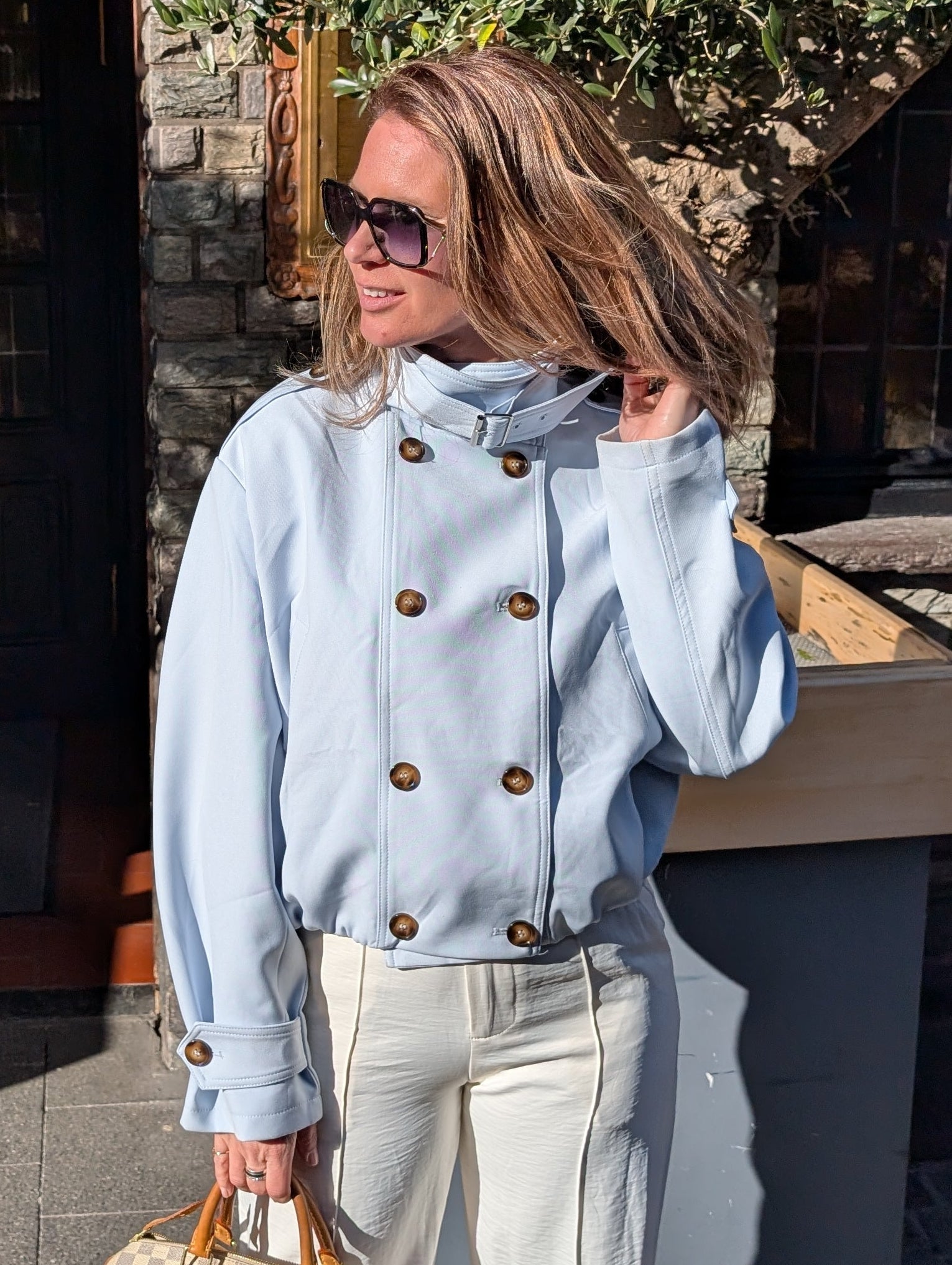 Trenchcoat hemels blauw
