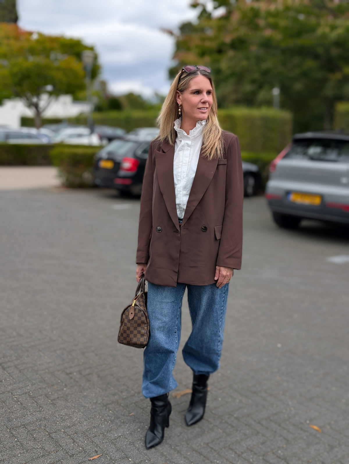 Oversized Tailored Blazer – Chocolate Brown