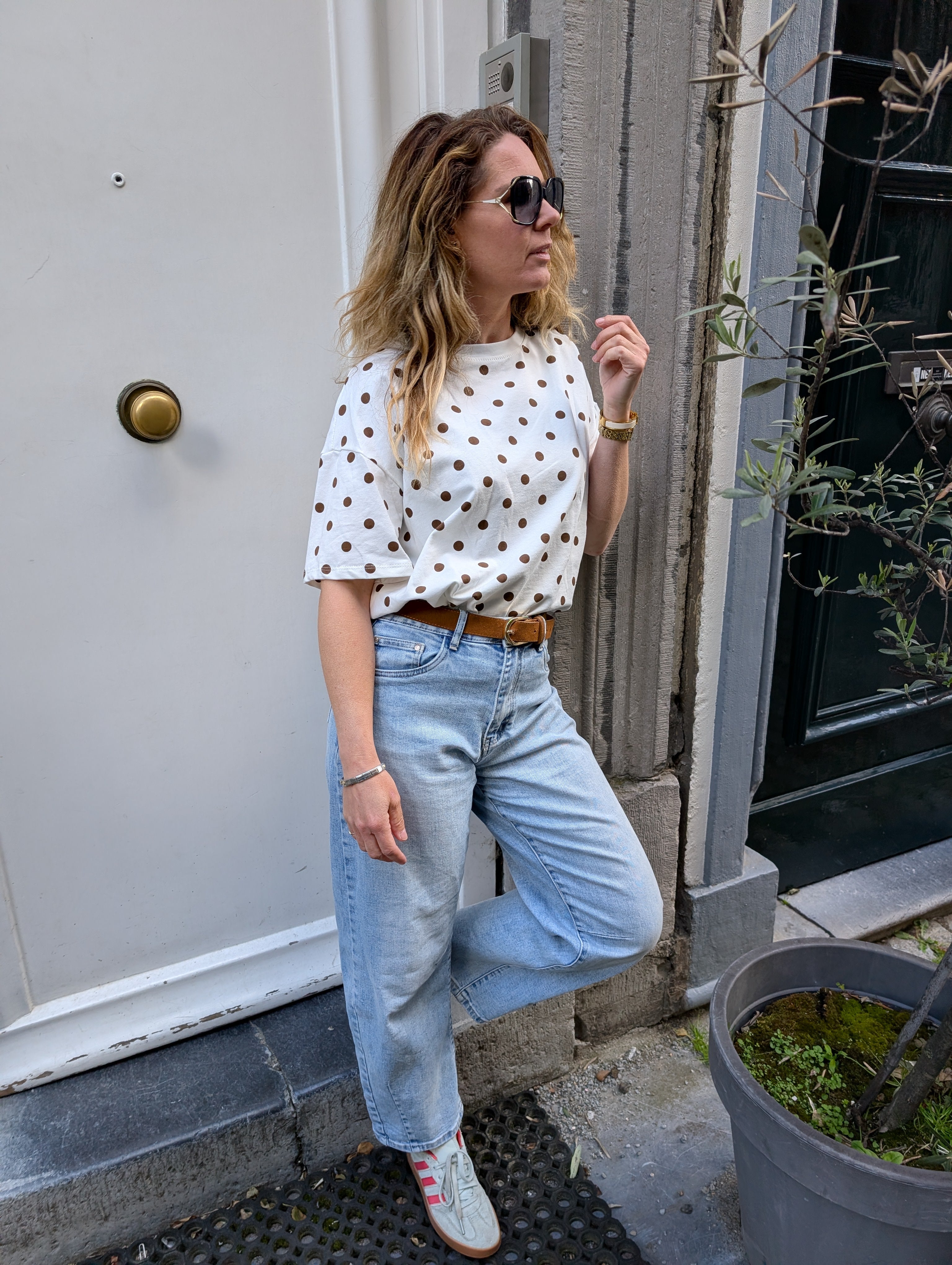 Oversized Polka Dot T-Shirt