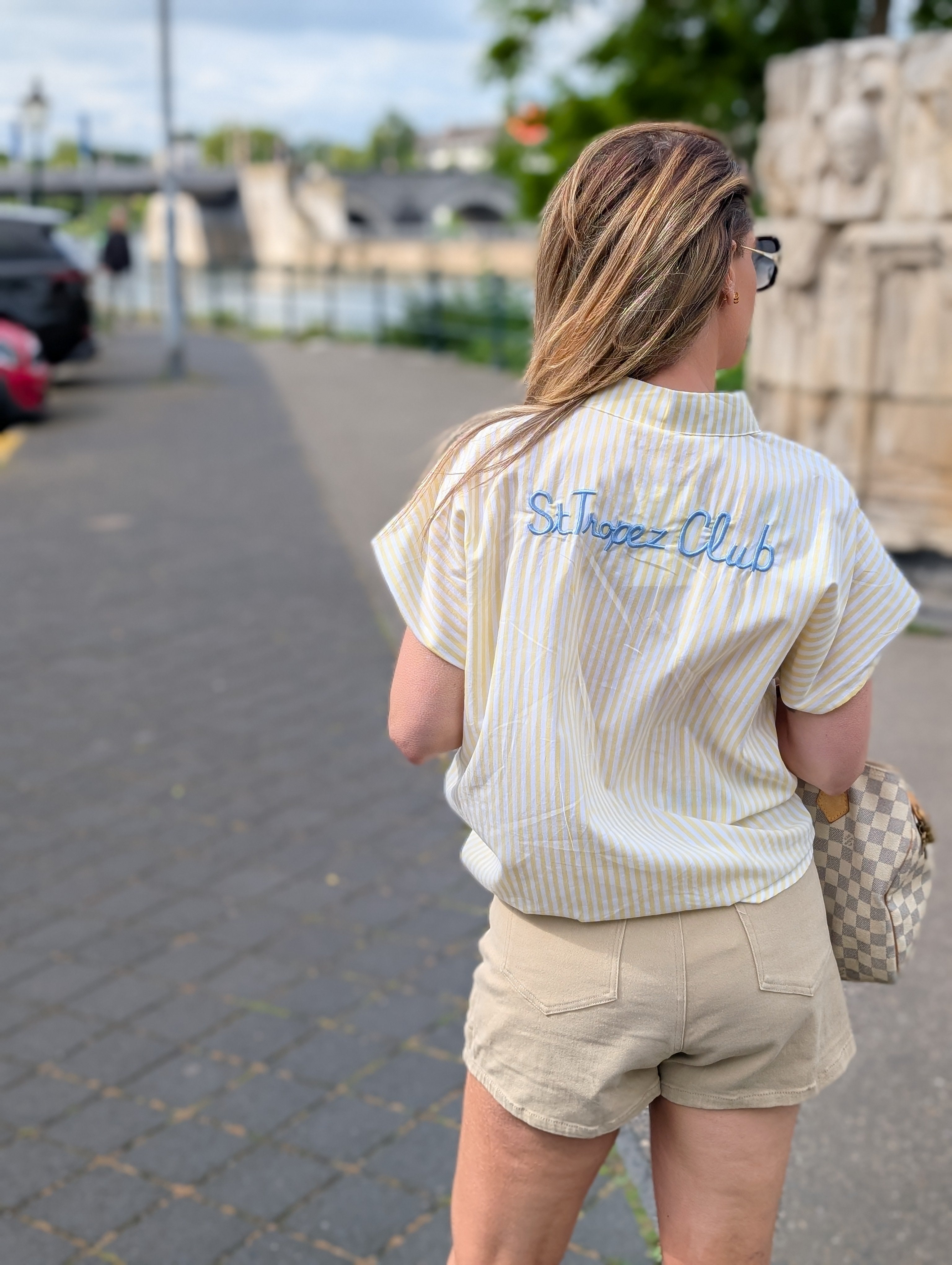 St. Tropez Club Striped Blouse