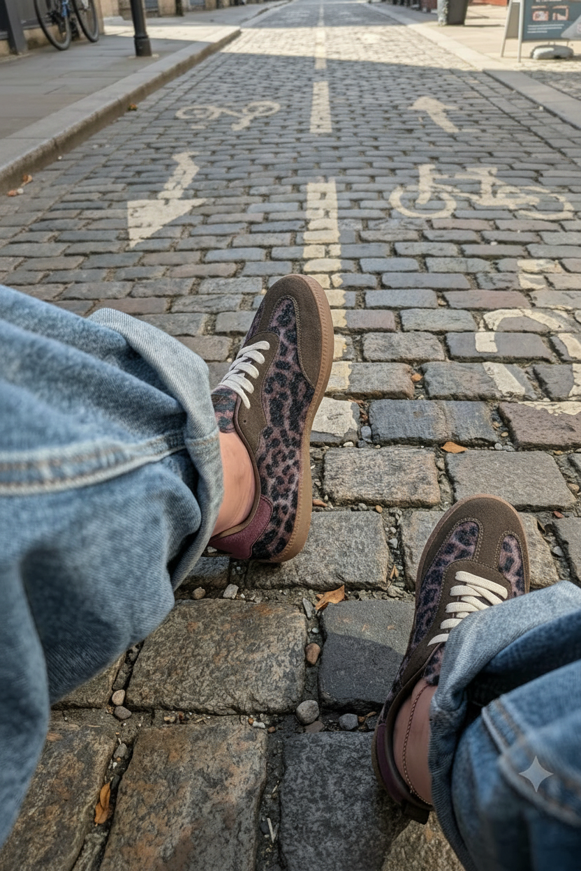 Leopard Suedine Sneakers