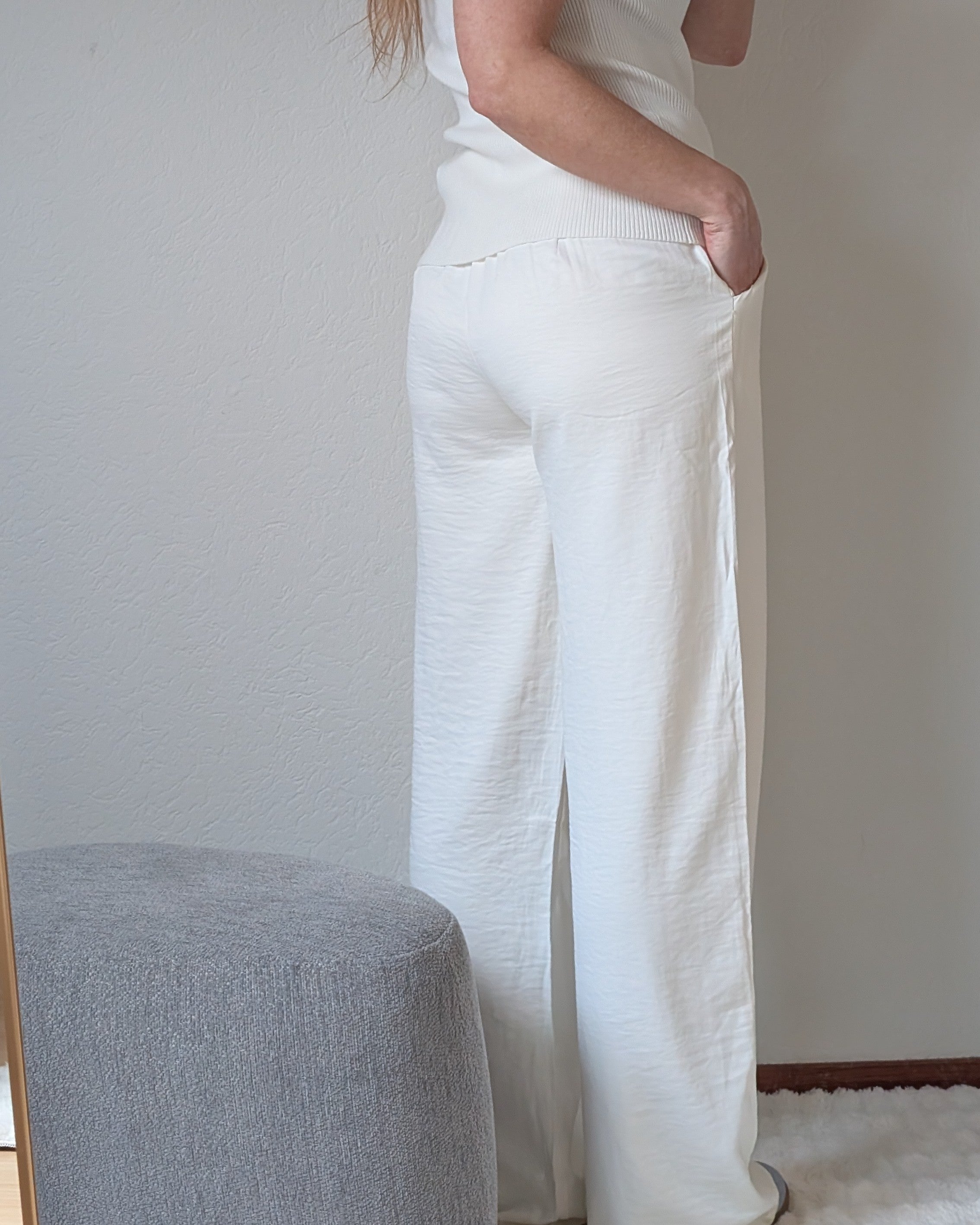 High Waist Wide Leg Pantalon